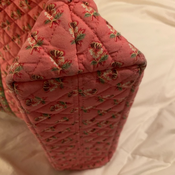 VERA BRADLEY Classic Tote Pink Pansy Retired - Picture 5 of 10